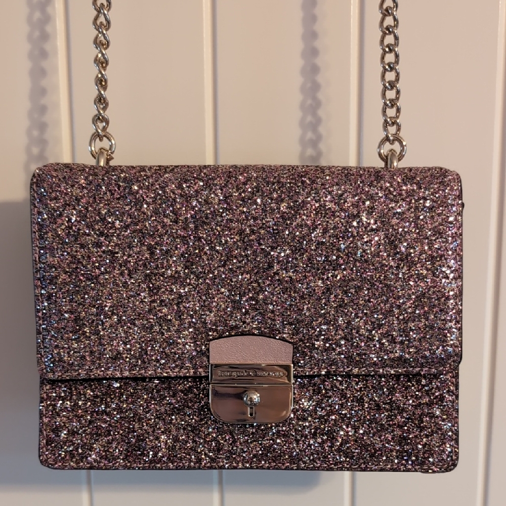 Kate Spade Sunset Lane Glitter Eden Crossbody in Rose Gold